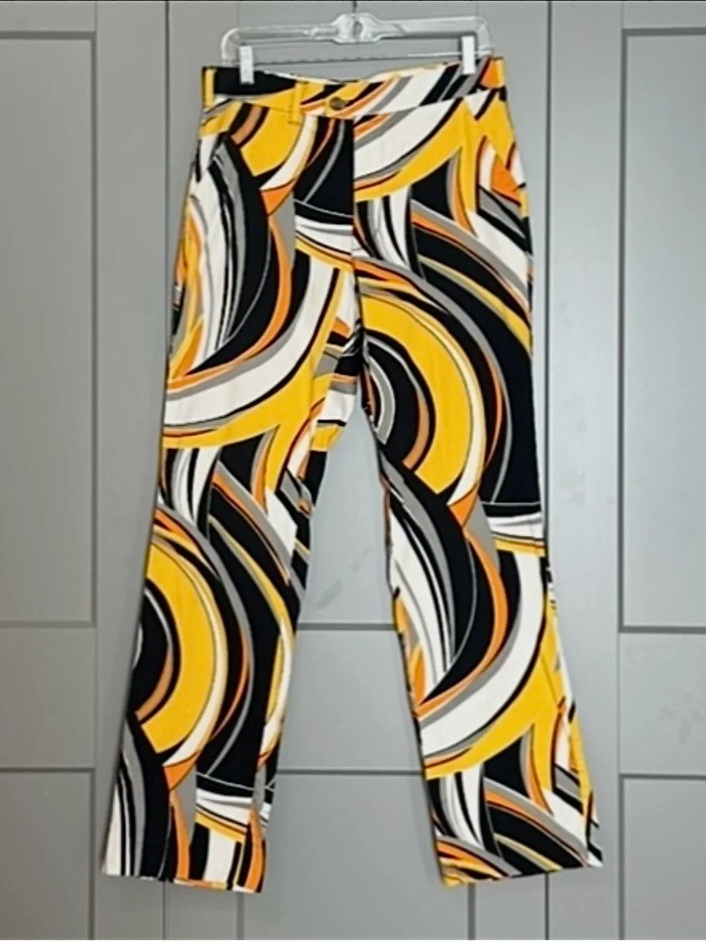 Loudmouth Golf Pants Swirls Gone Wild Yellow/Black Men’s Size 32x32